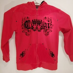 Coogi Red Full zip hoodie Womens XL